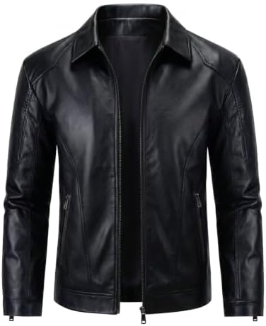 Zbrandy Leather Jacket Men Faux Leather Jackets Mens Moto Biker